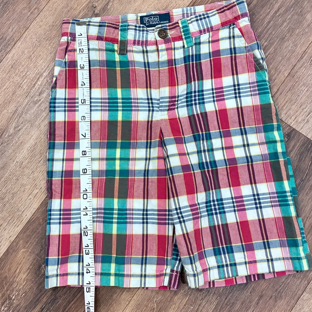 Ralph Lauren Plaid Shorts Adjustable Size 7 Boy - Picture 4 of 11